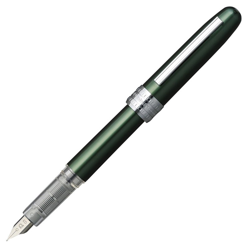 Platinum قلم حبر سائل بلاتينيوم، قلم بلايزر برأس رفيع، أخضر (PGB-1000-#41-F) - Image 1